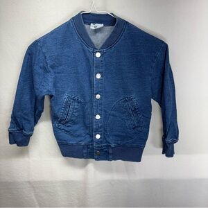 Cotton On Kids‎ Button Snap Denim Blue Cotton/Polyester Jacket Sz 3-4